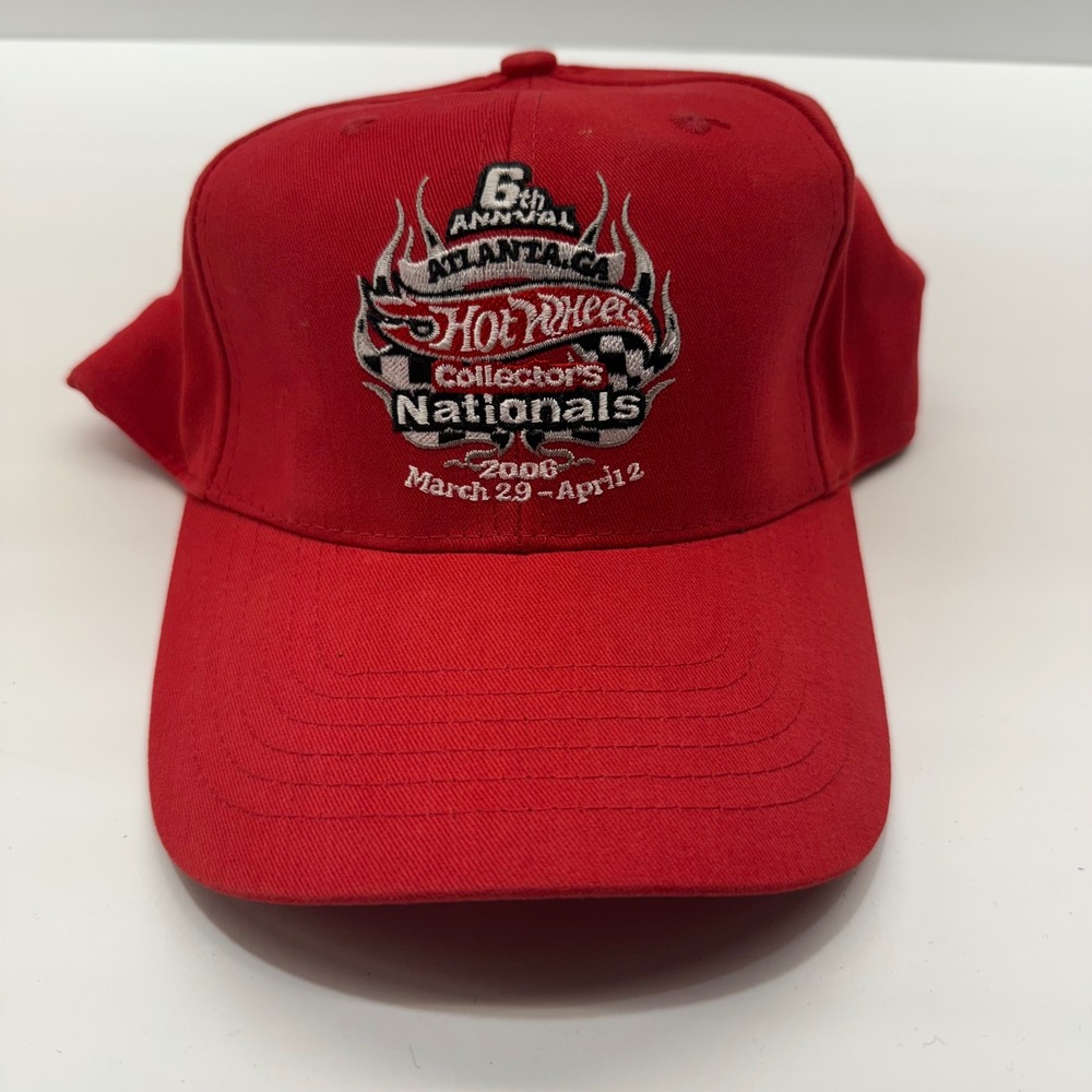 Hot Wheels 6th Annual Collectors Nationals 2006 Atlanta Red Baseball Hat OSFA
